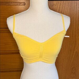 NWT Anthropologie brand Sunny Yellow Bralette size:  L/XL